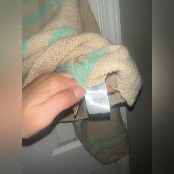 MABLE FUZZY CROP STRIPE SWEATER - Picture 7 of 11